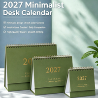 Calendrier de table/bureau vertical/horizontal personnalisé avec logo imprimé, promotionnel 2027, à feuilles mobiles, long et unique