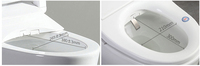 Vente directe usine – Nouvelle toilette intelligente de luxe à capteur de pied allongé, chasse d'eau automatique, télécommande, en céramique, à poser au sol