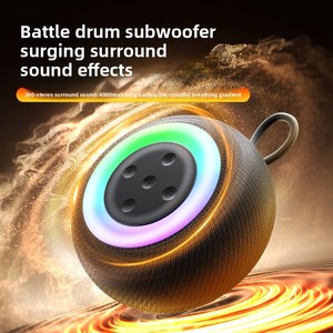 Mới ngoài trời di động không thấm nước Bluetooth RGB ánh sáng đầy màu sắc loa siêu trầm TWS vải loa nhỏ - Product Image 4