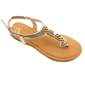 Sandales pour femmes de haute qualité, élégantes, décontractées, pour l'été, nouveau design, semelle ornée de strass, confortables et légères - Product Image 3