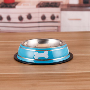 Mangkuk hewan peliharaan baja tahan karat ramah lingkungan dengan alas karet perjalanan dan mangkuk anjing untuk hewan kecil - Product Image 2