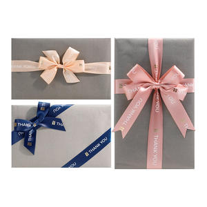 Custom Satin Bow Ribbon <strong>Elastic</strong> Band Printed Logo Polyester Material Luster Wedding Gift Box <strong>Decoration</strong> Packaging <strong>Stretch</strong> <strong>Loop</strong> - Product Image 4