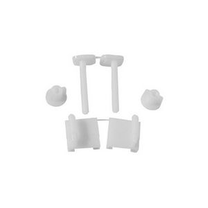 Supports de siège en PVC avec vis en plastique, accessoires pour siège de toilette blanc - Product Image 1