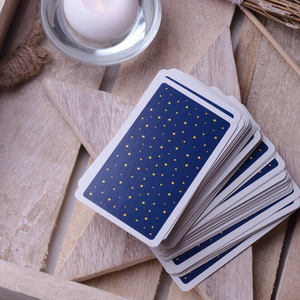 مجموعة بطاقات التاروت المخصصة، ورق 350 جرام، أوراق بلاستيكية إسبانية أفريقية بحواف ذهبية، بطاقات تاروت مخصصة - Product Image 4