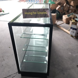 <span class=keywords><strong>Led</strong></span> dải ánh sáng vuông khung nhôm sản phẩm thuốc lá Showcase hiện đại tối giản khói kệ phụ kiện khói Kính trường hợp - Product Image 4