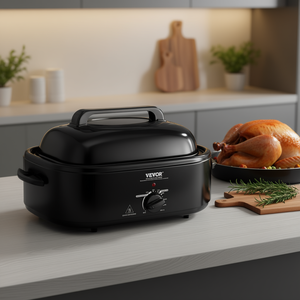 Horno Asador Eléctrico Vevor de 20 Qt con Tapa Autorecargable, Temperatura Ajustable, Asador de Pavo con Bandeja Extraíble - Product Image 2