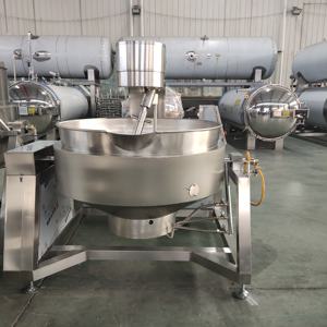 Chauffage au gaz automatique SS304/SS316 Type inclinable Sauce au curry frite Marmite planétaire avec dispositif agitateur - Product Image 4