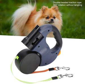 Correa Doble Retráctil para Perros, Antienredos, Reflectante, de Nailon Sólido y Plástico, para Perros Pequeños, para Pasear y Entrenar, 10 pies - Product Image 4