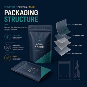 Sacchetto <span class=keywords><strong>Sottovuoto</strong></span> Trasparente in Plastica <span class=keywords><strong>per</strong></span> Alimenti, Dimensioni Personalizzabili, Materiale Sicuro <span class=keywords><strong>per</strong></span> Uso Alimentare, Termosaldabile, <span class=keywords><strong>per</strong></span> Snack, Frutta Secca e Spezie - Product Image 4