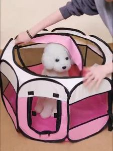Foldable <b>Cat</b> Enclosure Kitten Birthing Area Pet Fence Dog Kennel Tent <b>Cat</b> House <b>Cat</b> Maternity Room Octagonal <b>Cage</b> Dog - Product Image 2