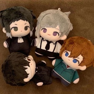 Peluche de collection de personnages kawaii <span class=keywords><strong>Bungo</strong></span> Stray Dogs Dazai Osamu Nakahara Chuuya 10 cm, jouets en peluche d'anime, décoration en peluche - Product Image 1