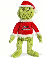Collection de peluches Grinch multi-styles, figurine en peluche monstre vert de Noël, ornement de Noël pour la vente au détail et les commandes en gros