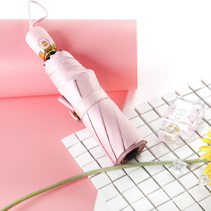 ร่มกันแดดและกันฝนอัตโนมัติแบบพับสามตอน 100 ซม. ป้องกันรังสียูวี ดีไซน์มินิมอลสำหรับการเดินทาง - Product Image 3
