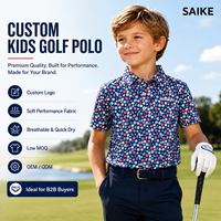 Kleding met eigen logo voor kinderen: snel drogende, ademende golfpolo's voor sporten en scholen.