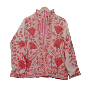 Handmade Woven Multicolor Suzani Embroidered Quilted Eco-Friendly Quick Dry 100% Cotton High Quality Outdoor Women Jacket - Product Image 1
