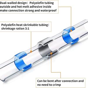 Kit de connecteurs de fils à souder pour l'ingénierie chimique, 180 pièces, kit de bornes isolées thermorétractables étanches - Product Image 4