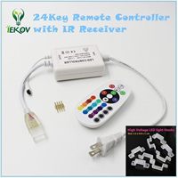 Lampu Strip Fleksibel 100m 5050 SMD LED RGB IP67 Tahan Air WS2811 Plastik untuk Lanskap dengan Remote Kontrol 110V 220V