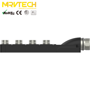 صندوق توزيع استشعار مرن مقاوم للماء من مارفتيك <span class=keywords><strong>M12</strong></span> بـ 8 منافذ أسود IP67 مع قابس أنثى وساعات أنثى IEC - Product Image 4