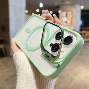 Custodia Magnetica per Telefono con Supporto in Lega per Fotocamera, <span class=keywords><strong>Cover</strong></span> Posteriore Trasparente in Acrilico e Protezione Lente per <span class=keywords><strong>iPhone</strong></span> 17, 16 Pro, 15 Pro - Product Image 2