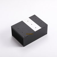 Onduleur laser anodisé noir usinage CNC profilé extrudé SK121 112X67.5mm thermique extrusion dissipateur thermique en aluminium