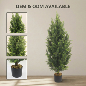 Albero di Cedro Cipresso Verde Artificiale Personalizzato Anti-UV per Decorazioni Interne ed Esterne, <span class=keywords><strong>Bonsai</strong></span> in Plastica per Casa e Giardino - Product Image 2