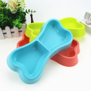 ชามอาหารสัตว์เลี้ยงรูปกระดูกสำหรับแมวและสุนัข ชามคู่ - Product Image 1