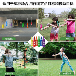 6 gói chai nhựa chống vỡ với dây treo 6 mục tiêu súng thực hành trong nhà và ngoài trời - Product Image 4