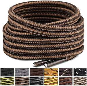 Lacets ronds robustes en gros, 2 paires, lacets durables pour chaussures de randonnée et bottes de travail - Product Image 2