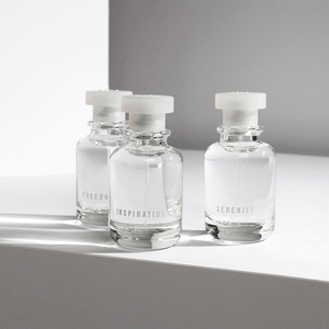 Nueva llegada 100mL botella de cristal de Perfume con forma de cilindro de cuello escalonado transparente con tapa plateada - Product Image 5