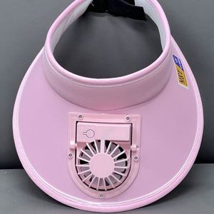 Gorra de sol de verano personalizada con visera ancha para niños y mujeres, gorra con ventilador solar para correr al aire libre - Product Image 1