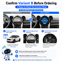 Autoradio Android 15 de 11,8 pouces pour MINI R60 2011-2016 avec CarPlay sans fil et GPS pour la navigation multimédia des anciennes variantes B
