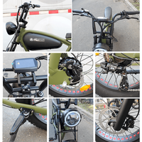 Vélo électrique enduro de style urbain personnalisé 750W, vélo électrique rétro vintage pour adultes
