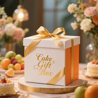 Zweistufige Bastelfenster-Geschenk box aus Leder für gefrorene Hot Dogs Pralinen-Haltbare Aufbewahrung aus Pappe für Kuchen Andere