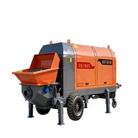 Pompe à béton diesel à gros débit avec système hydraulique, moment de charge élevé, 18 m/h, 25 m verticalement, 80 m horizontalement, pour vidéo