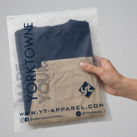 Sacs en plastique personnalisés avec fermeture éclair, mats et givrés, refermables, pour emballage de sous-vêtements et t-shirts avec logo imprimé sur mesure