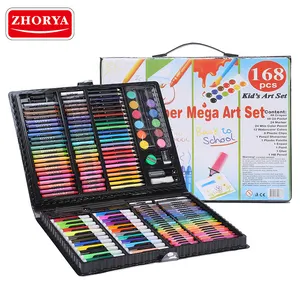 Zhorya Crayons Oil Pastels Watercolor Pen Drawing Tools 168PCS Kids Painting Drawing Art Set