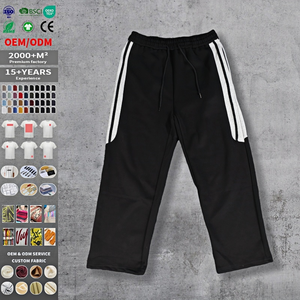 Pantalons de survêtement personnalisés à patchwork très vendus, pantalons de sport pour hommes, pantalons de survêtement de haute qualité à jambe droite avec bande latérale pour hommes - Product Image 1