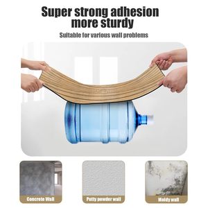 Adesivo da parete autoadesivo insonorizzato adesivo da parete 3D rotolo di carta da parati con doghe in <span class=keywords><strong>legno</strong></span> a doghe in PVC addensato resistente all'umidità - Product Image 6