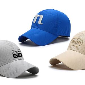 Gorra de béisbol de malla personalizada para hombre, gorra de poliéster para verano, protección solar para exteriores, transpirable, gorra de pesca con visera de pico de pato - Product Image 6