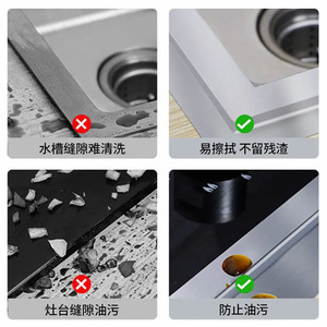 High Temperature Aluminum Foil Tape 0.6mm Thick Waterproof Oil Proof For Kitchen Stove Sink - Product Image 3