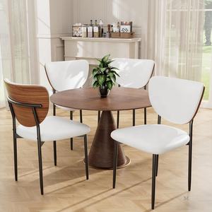 मध्य शताब्दी की आधुनिक डाइनिंग टेबल और 4 कुर्सियों ने मूंगफली के बेंटवुड के साथ भोजन कक्ष की कुर्सी रखी - Product Image 5