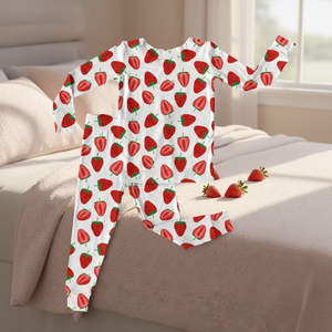 Piyama Anak Bahan Serat Bambu Lembut dan Bernapas dengan Berbagai Motif Lucu untuk Anak Laki-laki & Perempuan Musim Semi/Gugur - Product Image 1