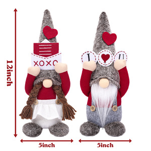 Ông già Vô Danh yêu Rudolph trang trí ngày lễ tình nhân búp bê không mặt giơ tay - Product Image 1