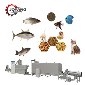 Máquina de produção de alimentos para cães e gatos, 150-3000 kg/h, equipamento extrusor de alimentos para animais de estimação, grânulos, tablet, pellet,