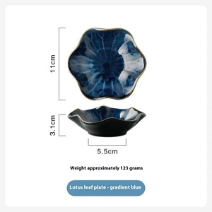 Plato de cerámica de estilo japonés explosivo, plato pequeño de salsa caliente y plato de inmersión para aperitivos para hoteles y restaurantes - Product Image 6