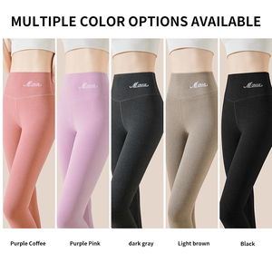 Leggings personnalisés en gros doublés polaire, pantalons amincissants pour femmes, pantalons de yoga chauds taille haute - Product Image 6