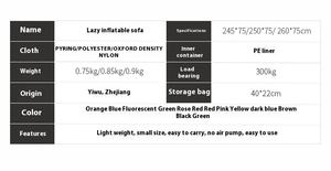 Sofá inflable reclinable portátil, función de masaje, saco de dormir de aire de playa plegable para acampar al aire libre, festivales de música, uso doméstico - Product Image 2