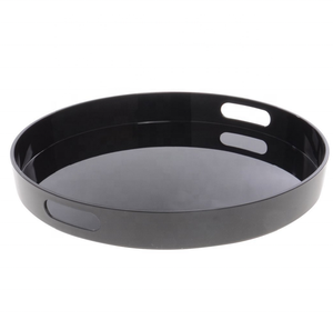 Bán buôn tùy chỉnh đầy màu sắc melamine nhựa thực phẩm phục vụ khay Vòng với tay cầm - Product Image 1