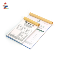 Carnet de reçus de vente personnalisé imprimé à la main, avec logo sur mesure, reliure parfaite, en kraft/offset, pour les petites entreprises de vente au détail