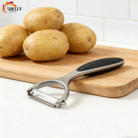 XL-Premium Fruit Schiller van Zinklegering, Handmatige Snijder/Schiller voor Fruit en Groenten, Aardappelschiller, Handzaam